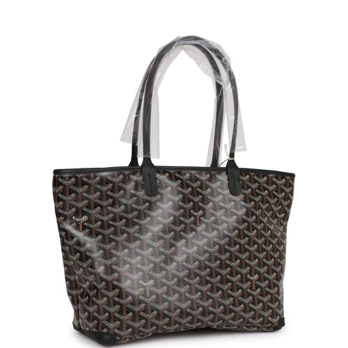 Goyard Goyardine Artois PM Black Tote Bag Palladium Hardware