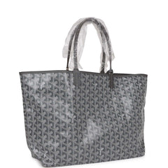 Goyard Goyardine Grey St. Louis PM Tote Bag Palladium Hardware