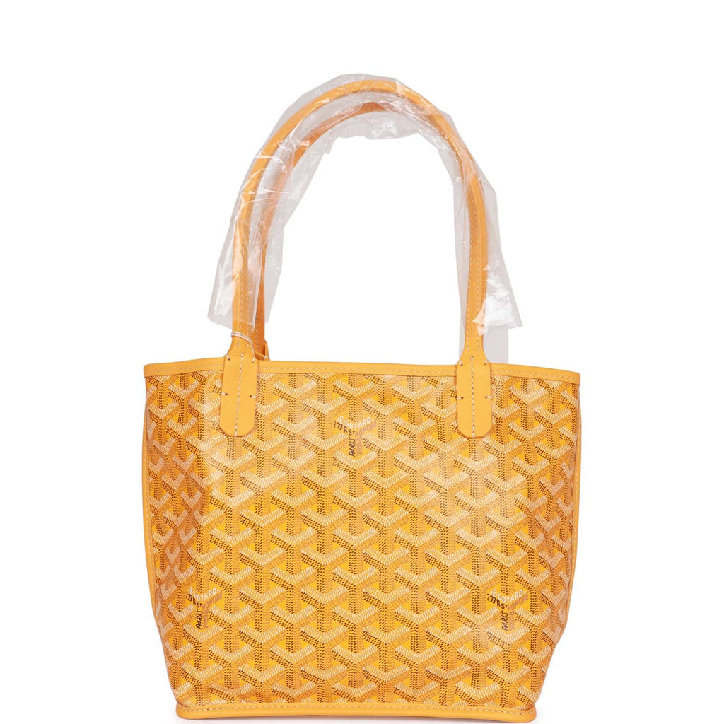 Goyard Goyardine Yellow Anjou Mini Bag Palladium Hardware – Madison Avenue  Couture