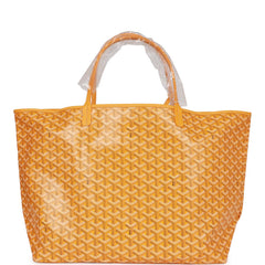 Goyard Goyardine Yellow St. Louis GM Tote Bag Palladium Hardware