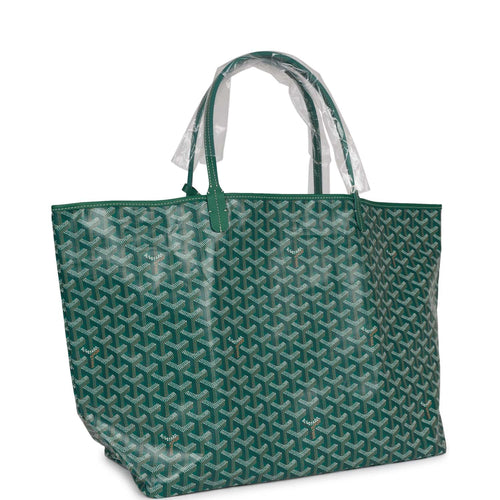 Goyard Goyardine Green Anjou GM Reversible Tote Bag Palladium Hardware