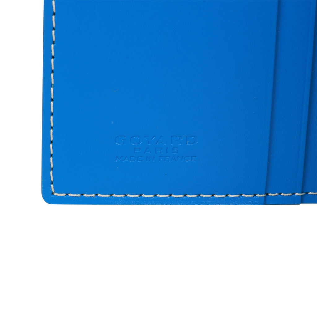 goyard card holder blue