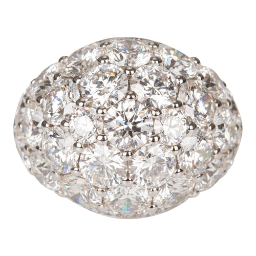 Pre-owned Graff Bombe Ring White Gold and Diamond