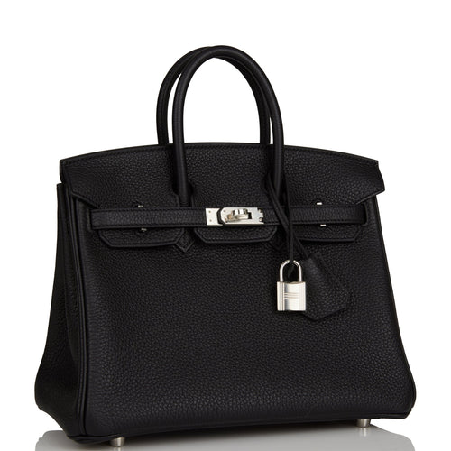 Hermes Birkin 25 Black Togo Palladium Hardware