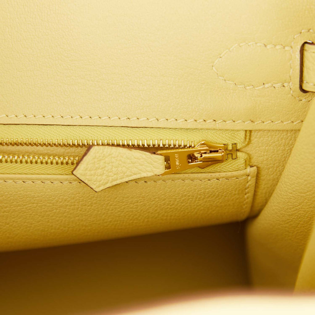 BIRKIN 25 SWIFT LEATHER JAUNE POUSSIN WITH GOLD HARDWARE (GHW) –  APHRODITE'S BAG™