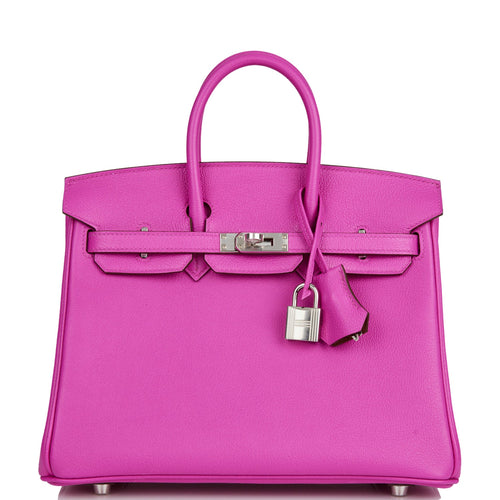 Hermes Birkin 25 Magnolia Verso Novillo Palladium Hardware