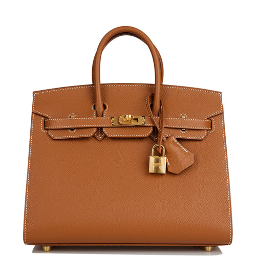 Hermes Birkin Sellier 25 Gold Epsom Gold Hardware
