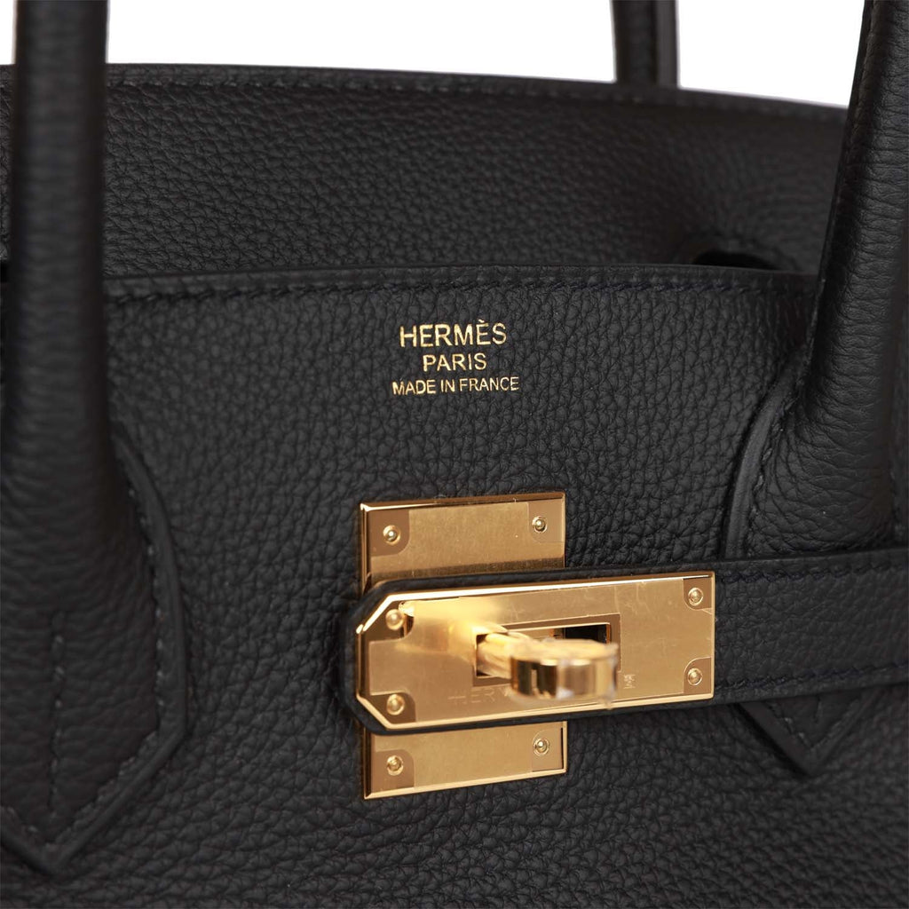 Hermes Birkin 30 Black Togo Gold Hardware
