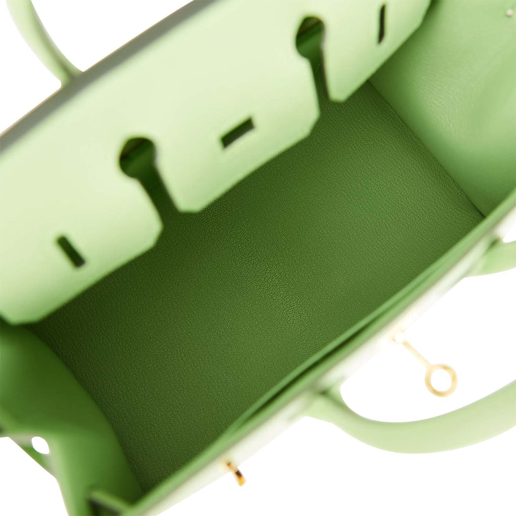 Hermes Birkin Sellier Bag Vert De Gris Epsom with Gold Hardware 30 Green