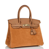 Hermes Birkin 30 Chamois and Alezan Grizzly and Swift Gold Hardware