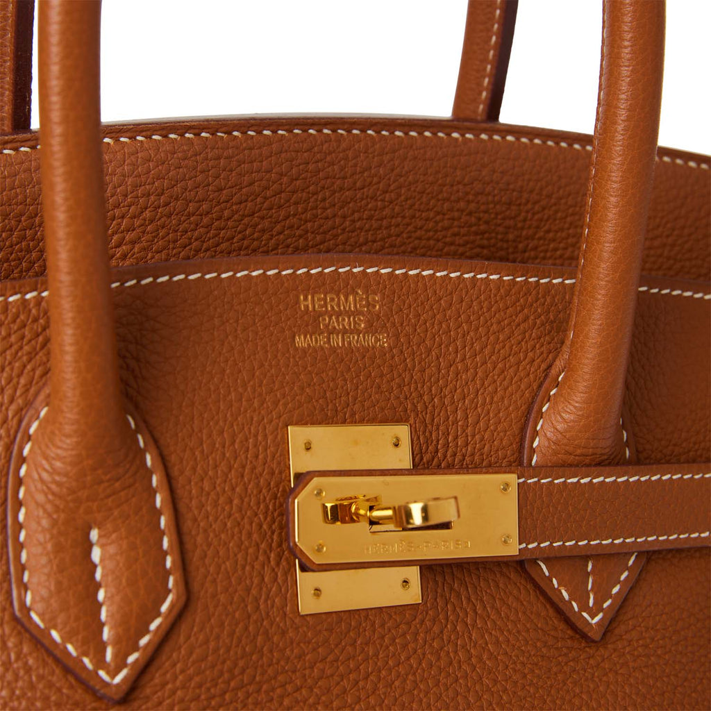 Hermes Birkin 35 Bag Coveted Gold Togo Gold Hardware – Mightychic