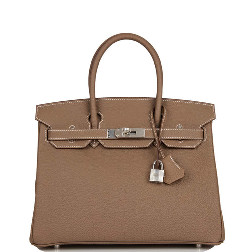 Hermes Birkin 30 Etoupe Togo Palladium Hardware