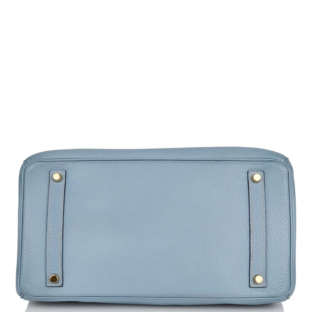 Hermès Kelly 35 Blue Lin Bag Gold Hardware