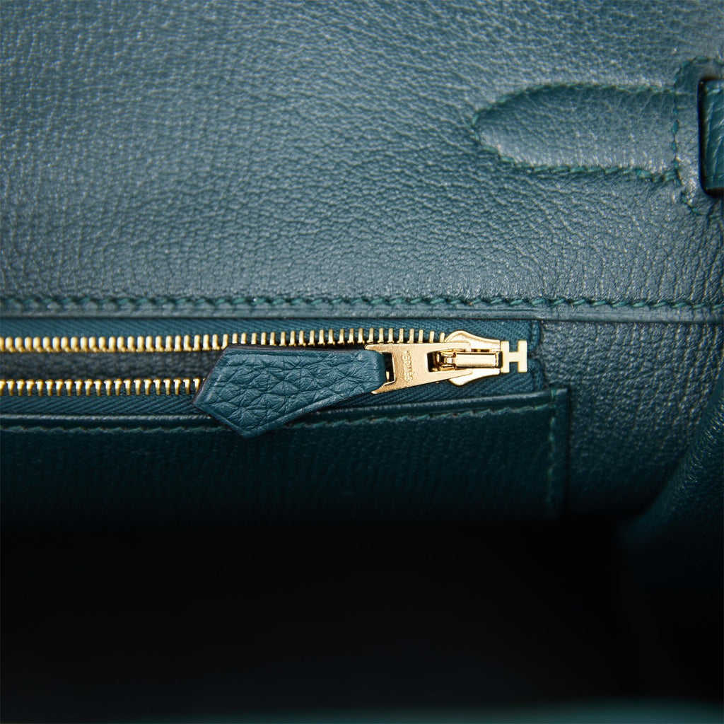 Hermès Kelly Vert Cypress Togo 35 Gold Hardware, 2017 (Very Good), Womens Handbag