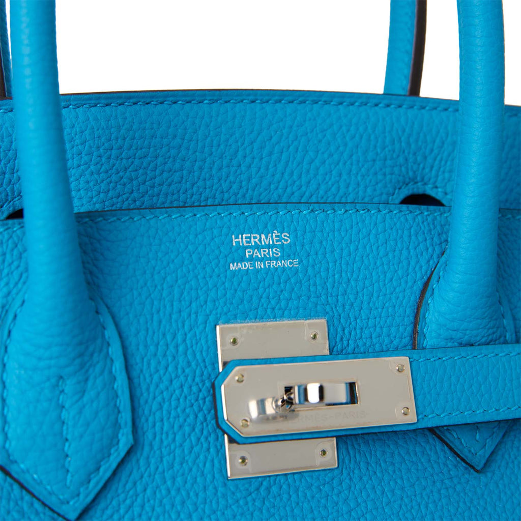 Hermes Birkin 30 Bleu Brighton Togo Palladium Hardware - Vendome