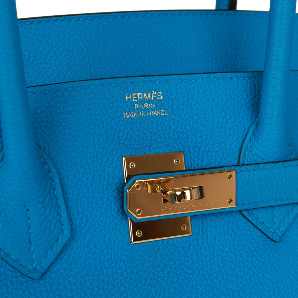 Hermes Birkin 35 Bleu Cobalt Togo Gold Hardware #X - Vendome Monte