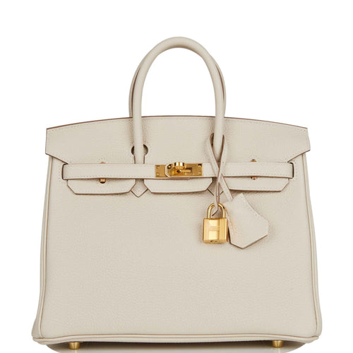 Hermes Birkin 25 Craie Togo Gold Hardware