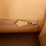 Hermès Birkin 25 aus Eidechsen Leder mit Palladium Beschlägen in Fuchs