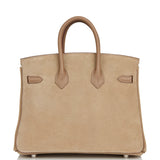 Hermes Birkin 25 Gris Caillou Grizzly and Swift Palladium Hardware