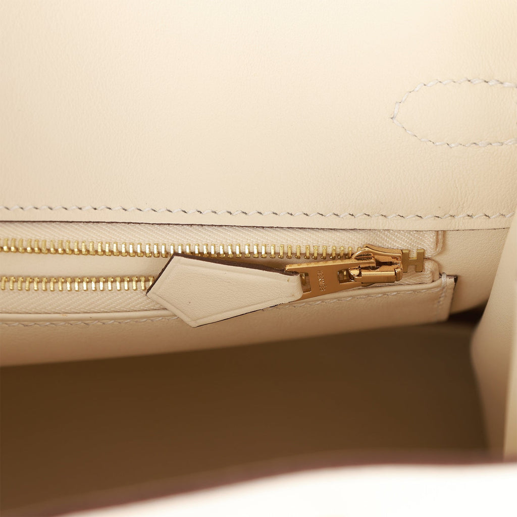 Hermès Birkin 25 Nata Swift leather Gold Hardware - 2021, Z – ZAK