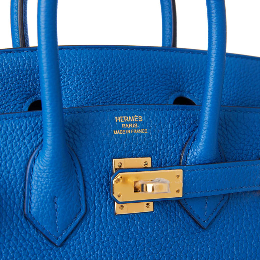 Hermes Birkin 25 Bleu Electrique Togo Gold Hardware #C - Vendome Monte Carlo