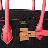 Hermès Birkin 30 Rouge H/Rose Azalee Touch Sombrero Verso