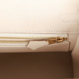 Hermes Birkin 25 Craie Rose Gold Hardware Togo Leather • MIGHTYCHIC • 