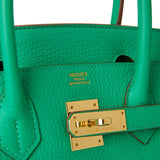Pre-owned Hermes Birkin 30 Menthe Clemence Gold Hardware - Payment 1 for CD