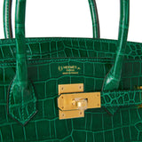 Pre-owned Hermes Birkin 30 Emerald Shiny Niloticus Crocodile Palladium –  Madison Avenue Couture