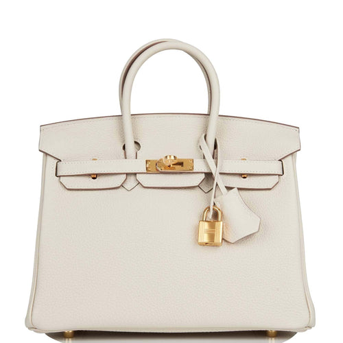 Hermes Birkin 25 Craie Togo Gold Hardware