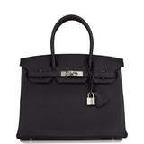 Hermes Birkin 30 Black Togo Palladium Hardware