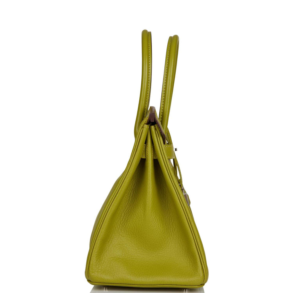Hermes 32cm Vert Anis Chevre Leather HAC Birkin Bag with Palladium
