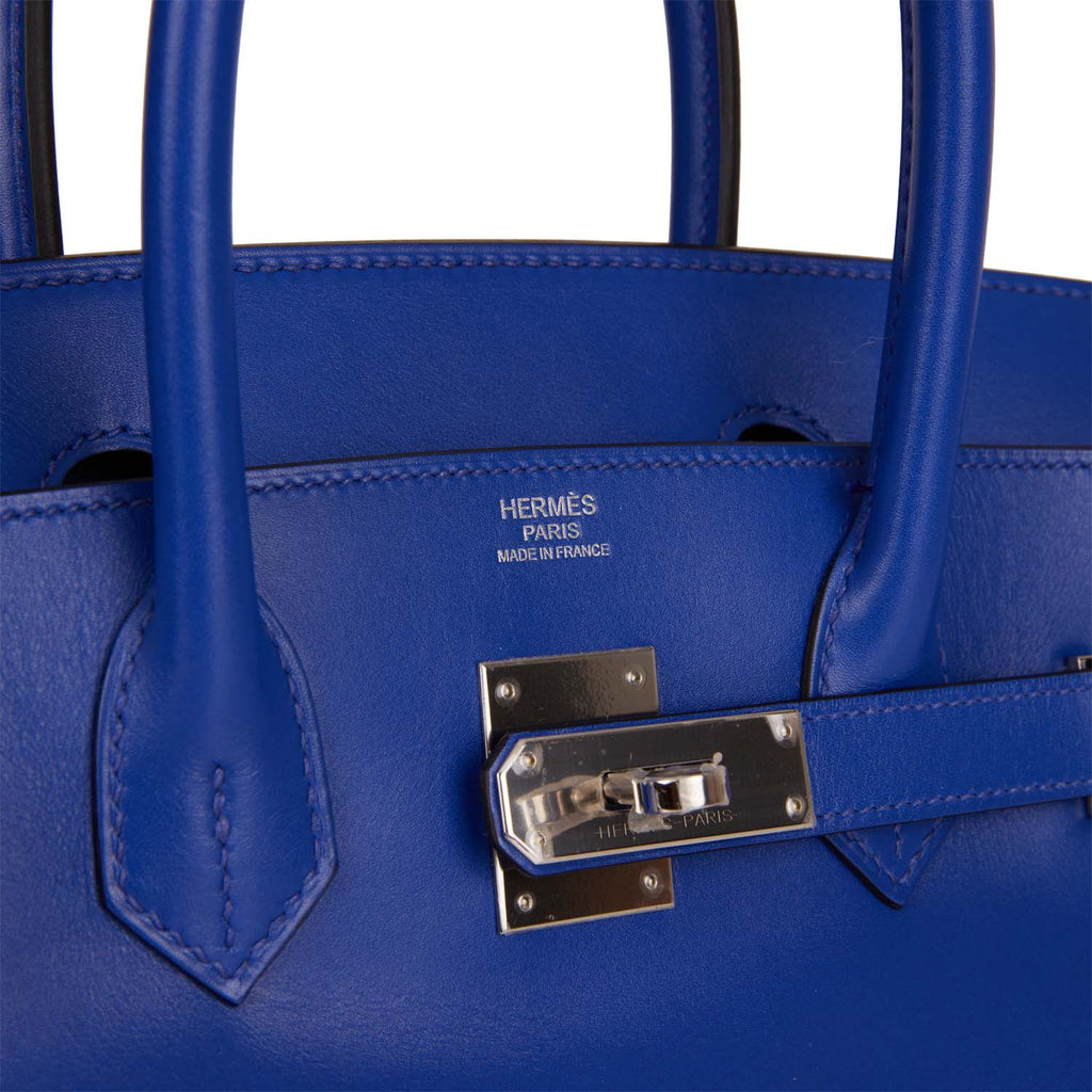 Hermes Birkin 25 Bag 7t Blue Electric Swift GHW