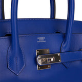 Hermès Birkin 25 Bleu Electrique Tadelakt Palladium Hardware PHW