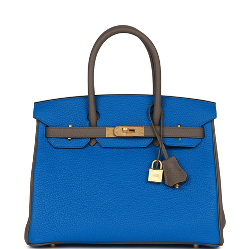 Sold at Auction: HERMÈS, Hermes A Rare Ebene Barenia Faubourg Leather  Birkin 30 with Gold Hardware