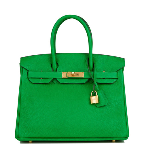 Hermes Birkin 30 Bambou Clemence Gold Hardware