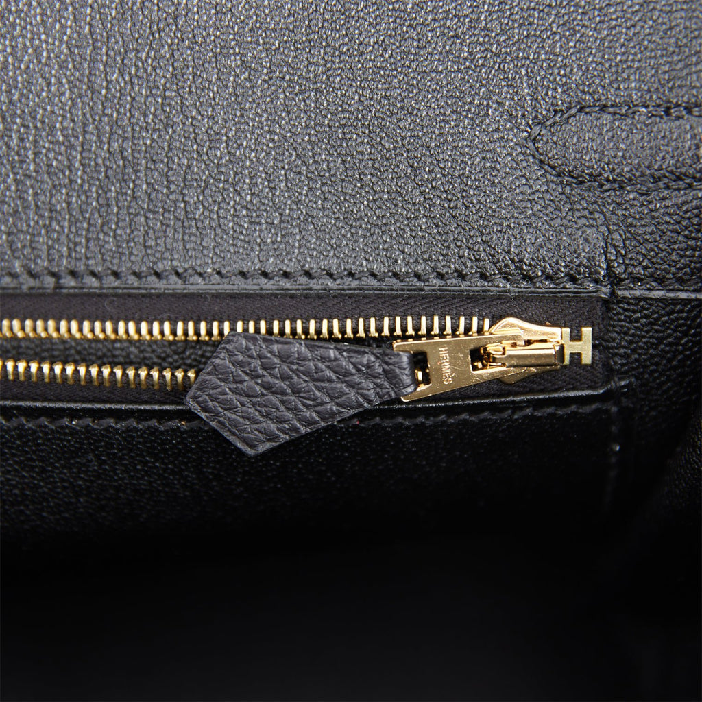 Hermès Birkin 25 Black Togo Gold Hardware
