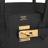 Hermes Birkin 30 Black Epsom Gold Hardware