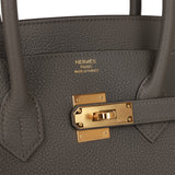 Hermes Birkin 35 Gris Meyer Togo Gold Hardware