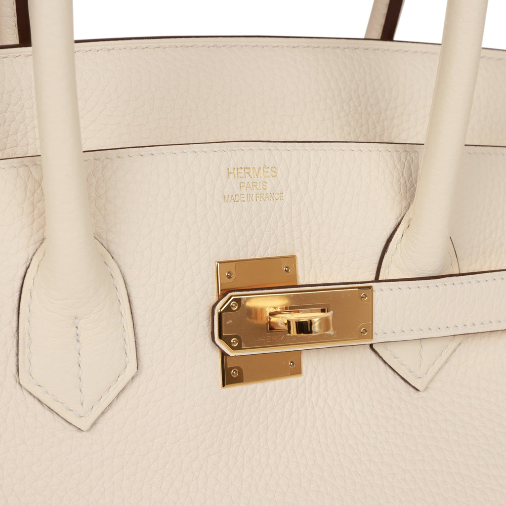 Hermes Birkin Bag 35cm Craie Off White Togo Rose Gold Hardware