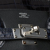 🖤STORE FRESH (BNIB): VERY RARE HERMES BIRKIN TOUCH (Black x Marine Blue)🖤,  Luxury, Bags & Wallets on Carousell