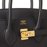 Hermes Birkin 25 Black Togo Gold Hardware