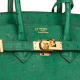 Hermes Birkin 25 Bag Vert Vertigo Emerald Tone Swift Gold Hardware