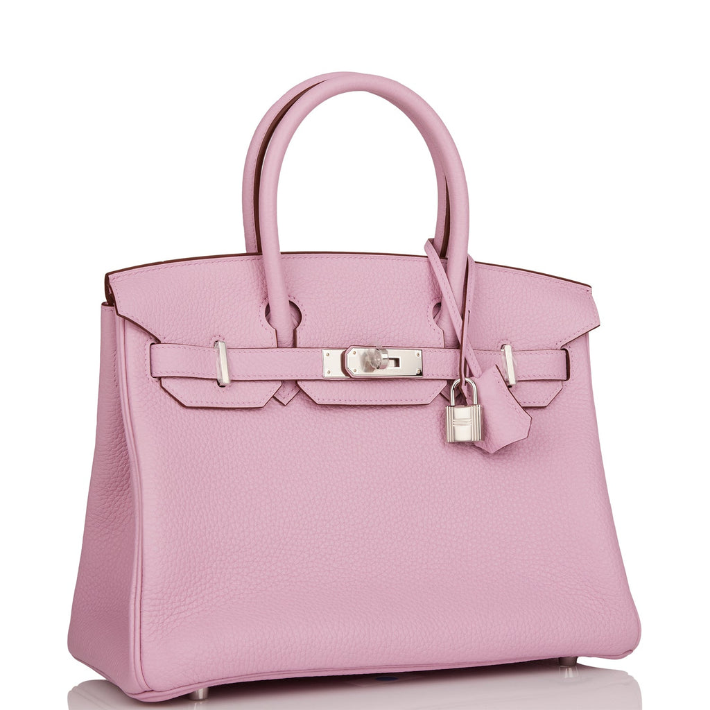 Hermès HERMES BIRKIN 30 Mauve Sylvestre Clemence Palladium Hardware Pink  Leather ref.439381 - Joli Closet