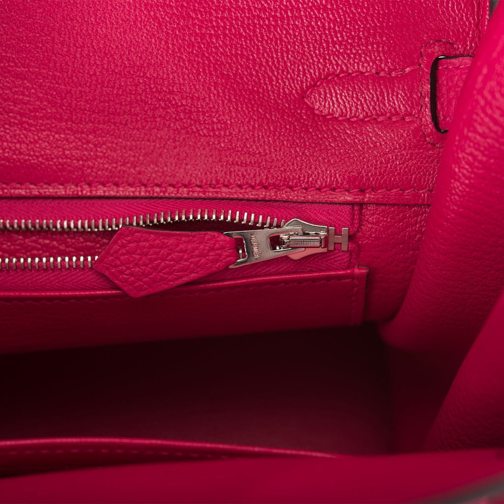Hermès Birkin 25 Rose Pourpre Togo with Palladium Hardware - 2017, A – ZAK  BAGS ©️