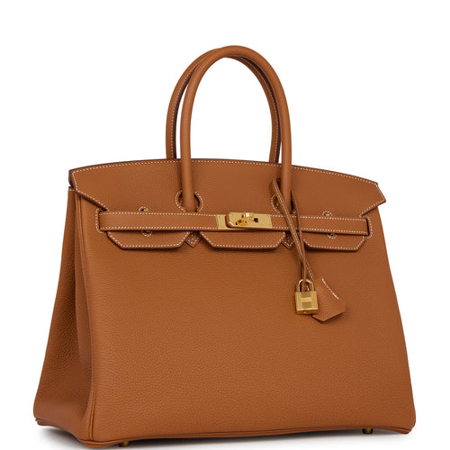 Hermes Birkin 35 Gold Togo Gold Hardware