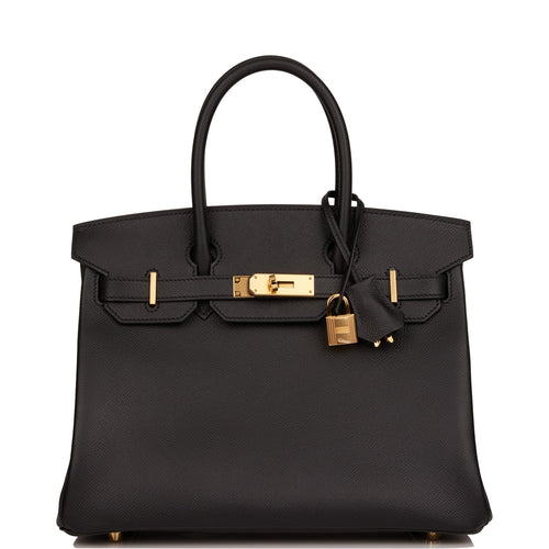 Hermes Birkin 30 Black Epsom Gold Hardware