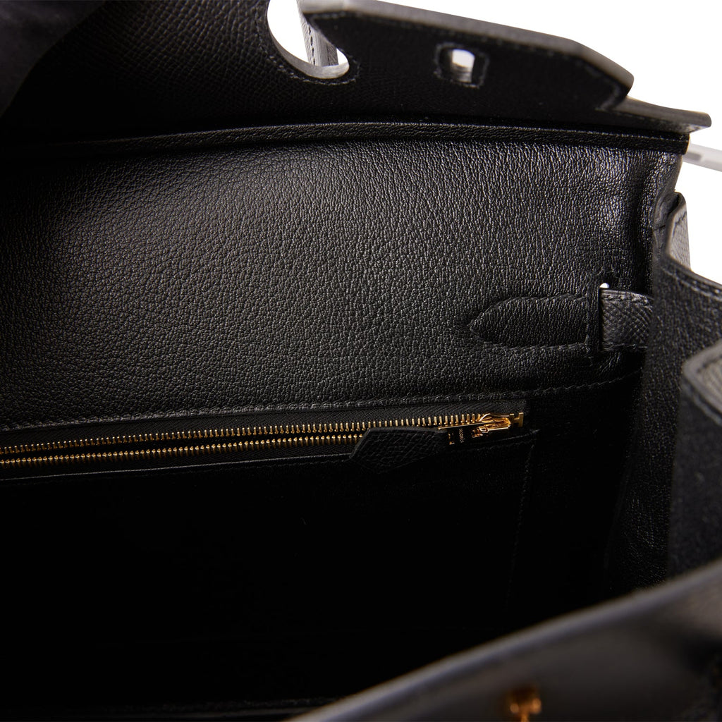 Hermès Birkin 30 Noir (Black) Epsom Gold Hardware GHW — The French Hunter