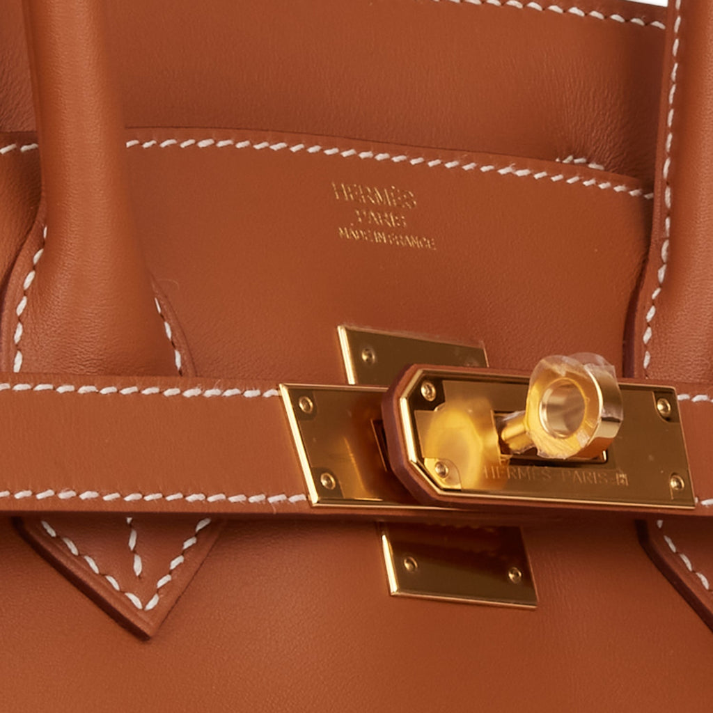 A ROUGE DE COEUR JONATHAN LEATHER BIRKIN 30 WITH GOLD HARDWARE