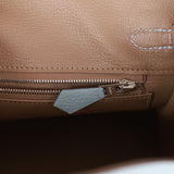 Hermes, Bags, Hermes Birkin 25 Bleu Lin In Togo Leather Silver Hardware  222
